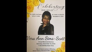Vera Ann Scott's memorial service!!!
