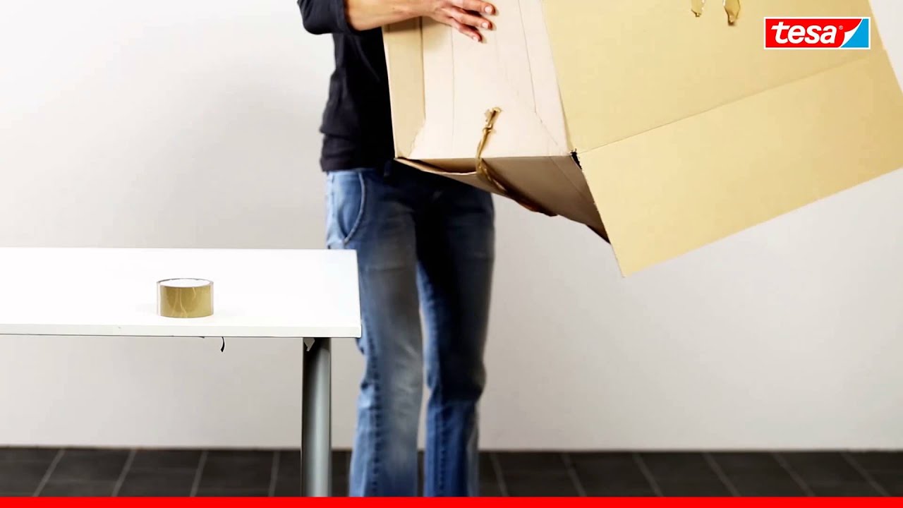 tesapack COMFORT - Packbandabroller für bequemes Verschließen von Paketen