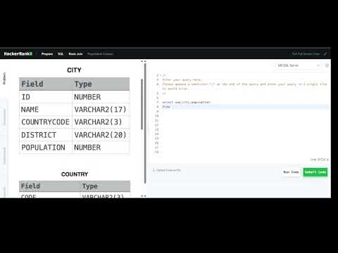SQL задача №35 з HackerRank. "Population Census". Перепис населення