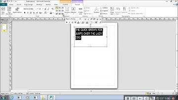 Microsoft Publisher - Inserting Pictures and Text Formatting