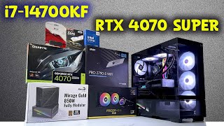 New i7-14700KF Rtx 4070 Super12GB Gaming Pc Build 2024