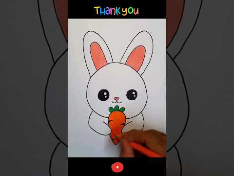 How To Draw Rabbit Easy Shorts Drawing Bunny Bunnies Viral Trending Rabbit 