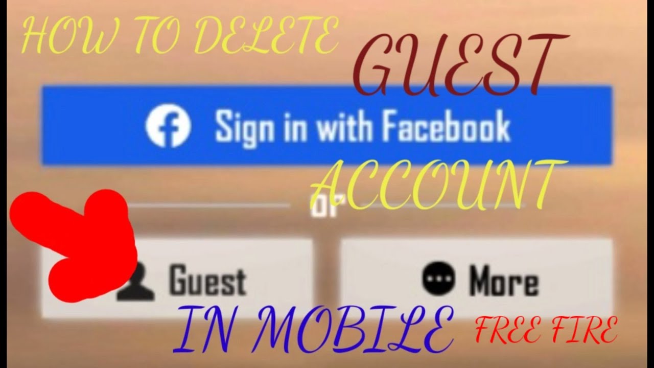 How to remove ff guest account in mobile. Mobile se aap kaise ff ki guest account delete karte hai