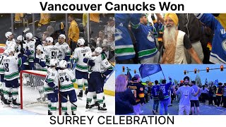 Vancouver Canucks Won | Surrey Scott road | Celebration in Surrey | NHL 2024 #canucks