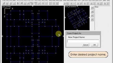 How to save a project  R.C.C. Building Design Software