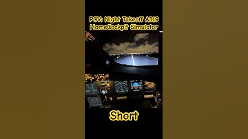 Airbus A319 Night Takeoff | HomeCockpit #view #pov #airbus #takeoff #aviation #airplane #shorts
