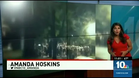 Amanda Hoskins tries her hardest to anchor the news