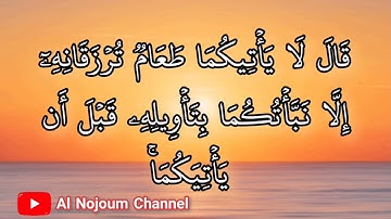 سورة يوسف مكتوبة | بصوت القارئ الشيخ عبدالقادر كريمي كلداري - Al Nojoum Channel