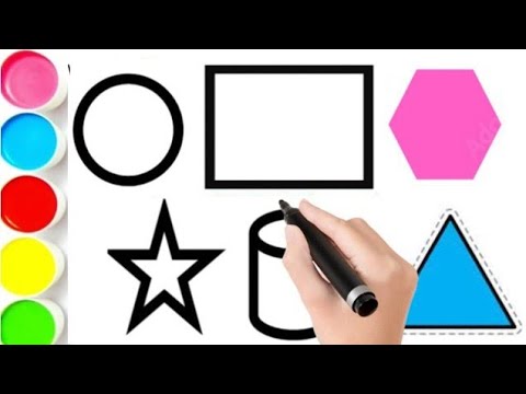How to Draw Shapes| Shapes,Colors | Learn to Draw and Paint Shapes Step ...