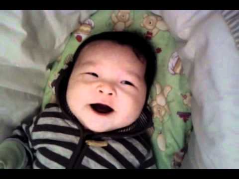baby laughing at 2 months