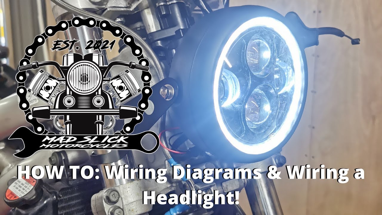 HOW TO: Wire Motorcycle Headlight & Explaining Wiring Diagrams! 