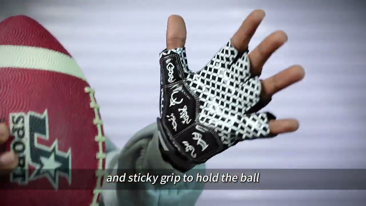 Seibertron Lineman2.0 American Football Receiver Glove Flexible TPR Impact Protection