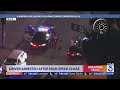 Driver arrested after high-speed chase