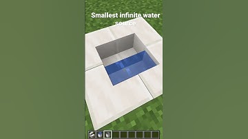 Minecraft: smallest infinite water source ever to be created