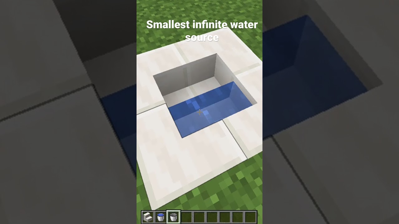 Minecraft: smallest infinite water source ever to be created