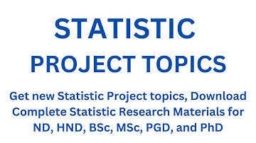 Statistic Project Topics