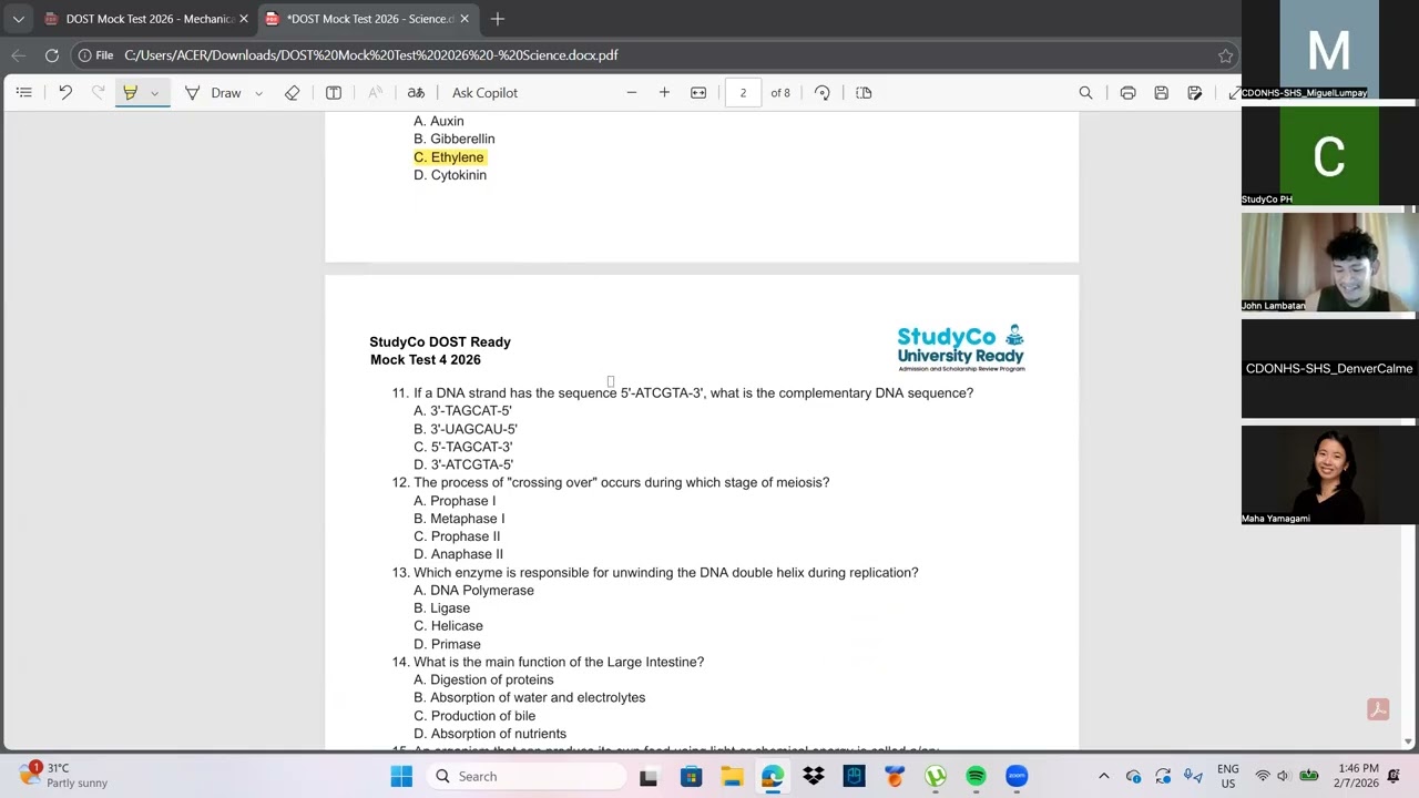 DOST Ready Mock Test 4 Discussion