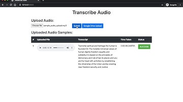 Django - Google Speech Recognition/Audio Transcribing