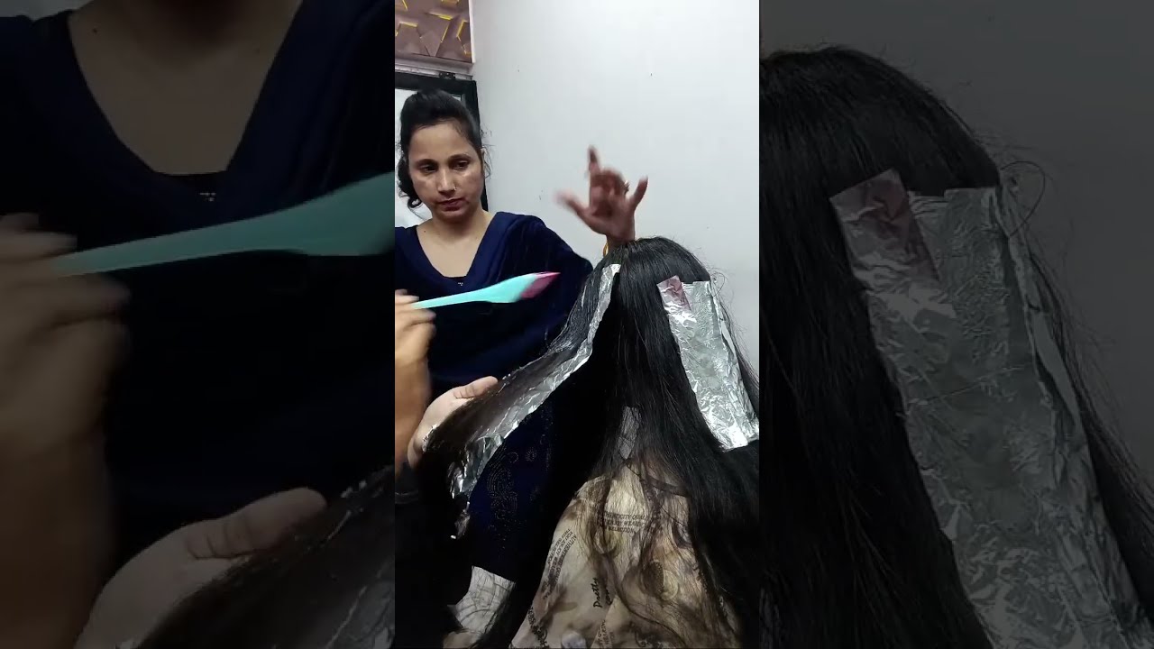 Hair highlighting kaise kare Shifa Beauty Parlour is live YouTube