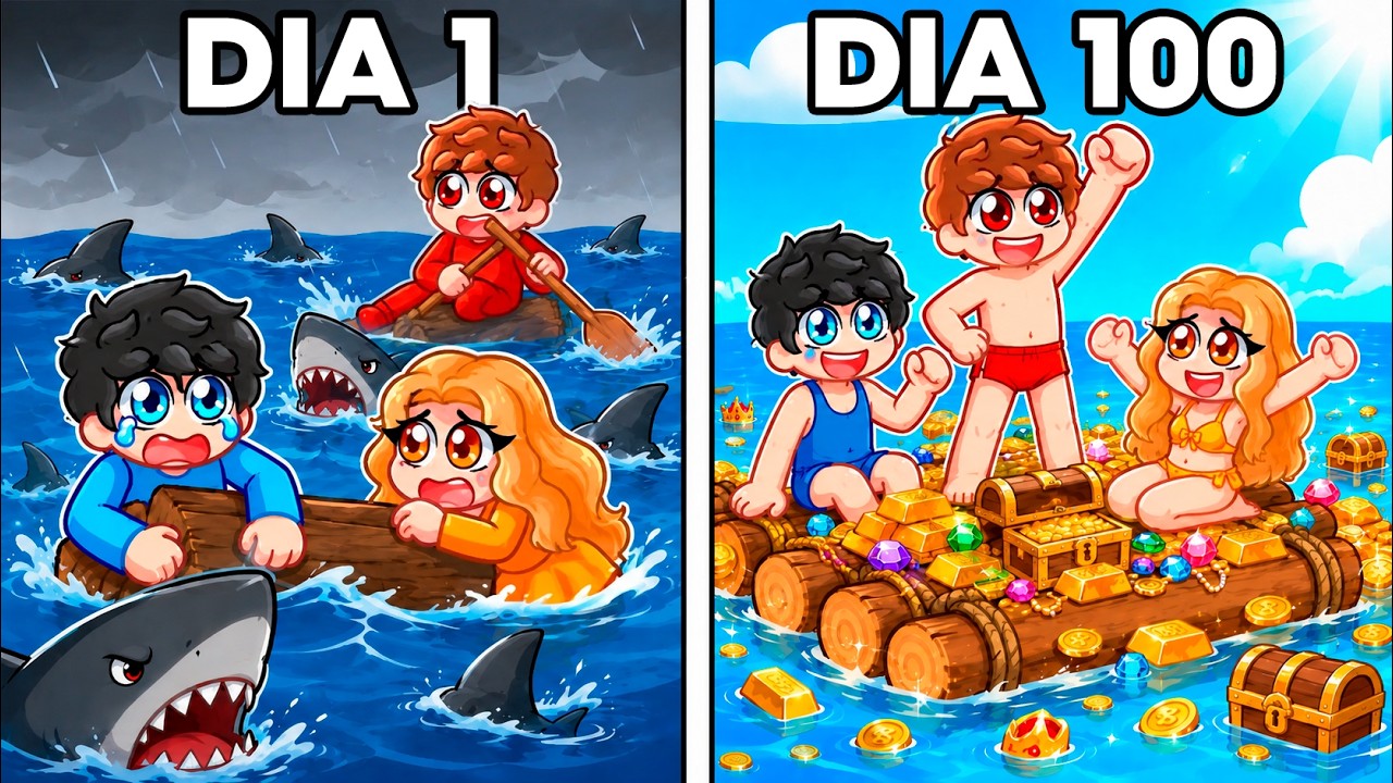 Atrapados 100 Días en Mitad del OCÉANO en Roblox...