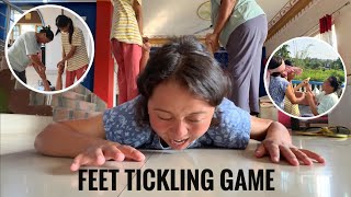 Feet Tikling Game Blindfold Banana Game Funny Video Priya Sheetal Game