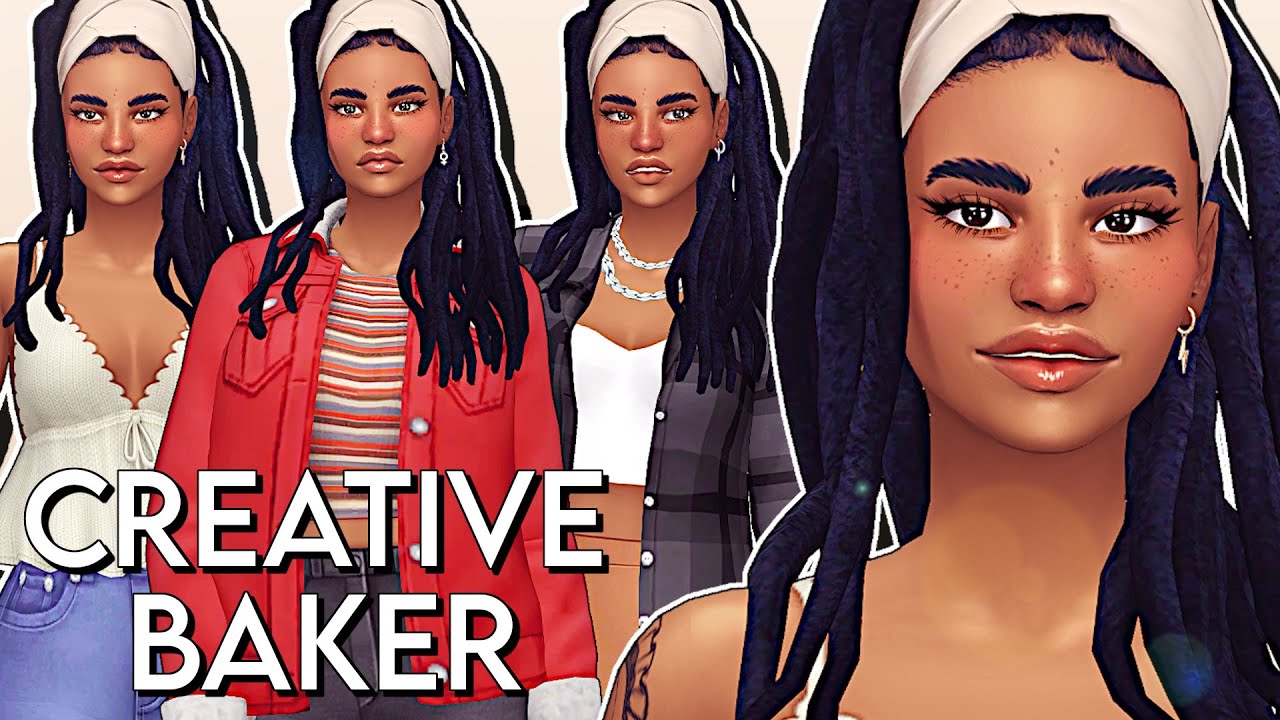 The Sims 4 | CREATIVE BAKER 🥐 | CAS & Lookbook + CC Links - YouTube