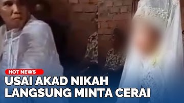 Minta Cerai Usai Akad Nikah, Alasan Mempelai Wanita di Sumsel Terungkap, Suami Kaget: Nikah Siri