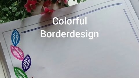 colorful borderdesign @rangallyritu #borderart #easyborder #projectworkdesigns #art #colorful #diy