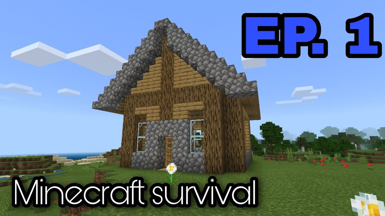Minecraft SURVIVAL Episode 1 getting started - YouTube