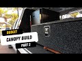 Diy dual cab canopy fitout  storage drawer kitchen  slide out bench