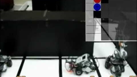 NXT robots solving maze together