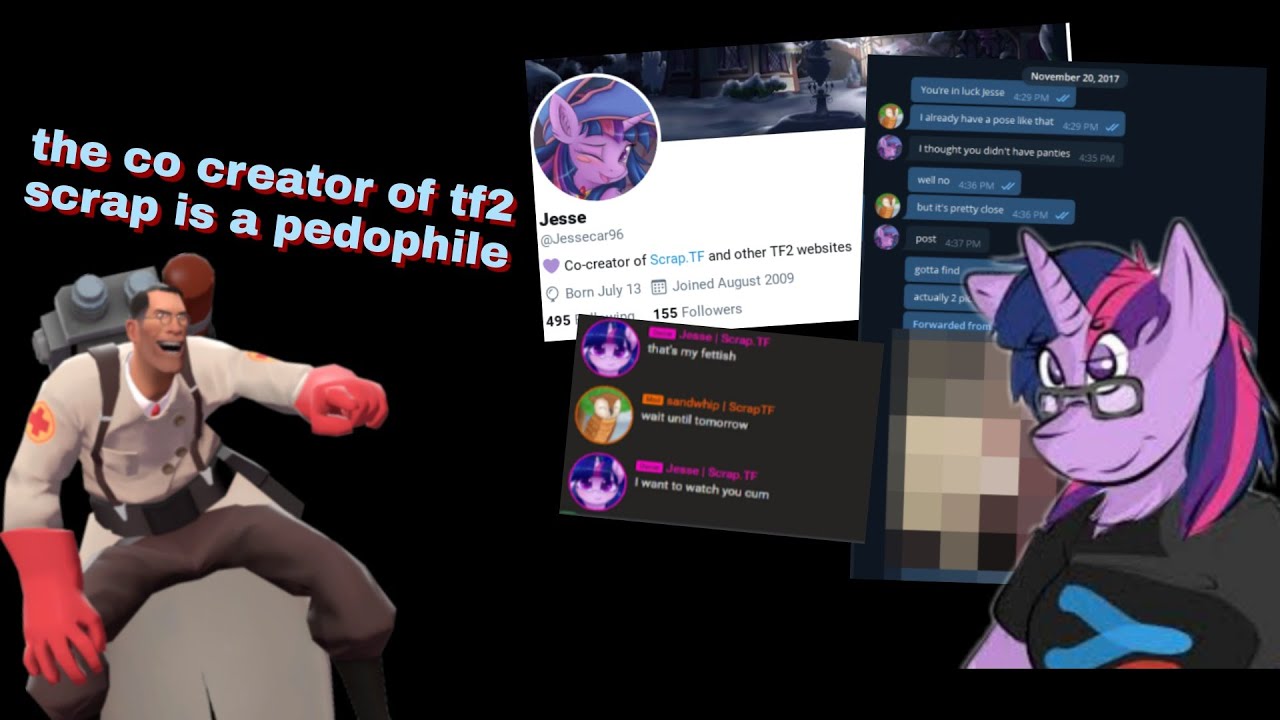 brony praying on underage males, by using their tf2 fame in discord