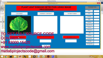 a smart phone image processing application for plant disease diagnosis matlab projects code