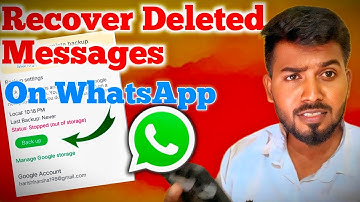 How To Recover Deleted Messages On Whatsapp || Recover Deleted whatsapp Messages #KANNADA
