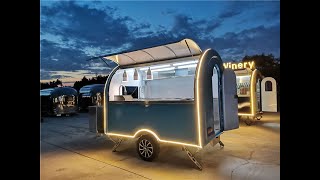Blue Food Truck Concession Trailer