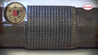 Loctite composite repair system - pipe repair. Pressure test of straight