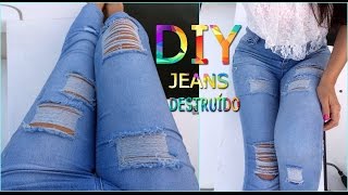 Como rasgar o seu  jeans (Destoyed Jeans)