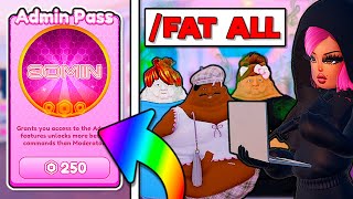 BUYING THE ADMIN COMMANDS GAMEPASS IN DRESS TO IMPRESS... | Roblox
