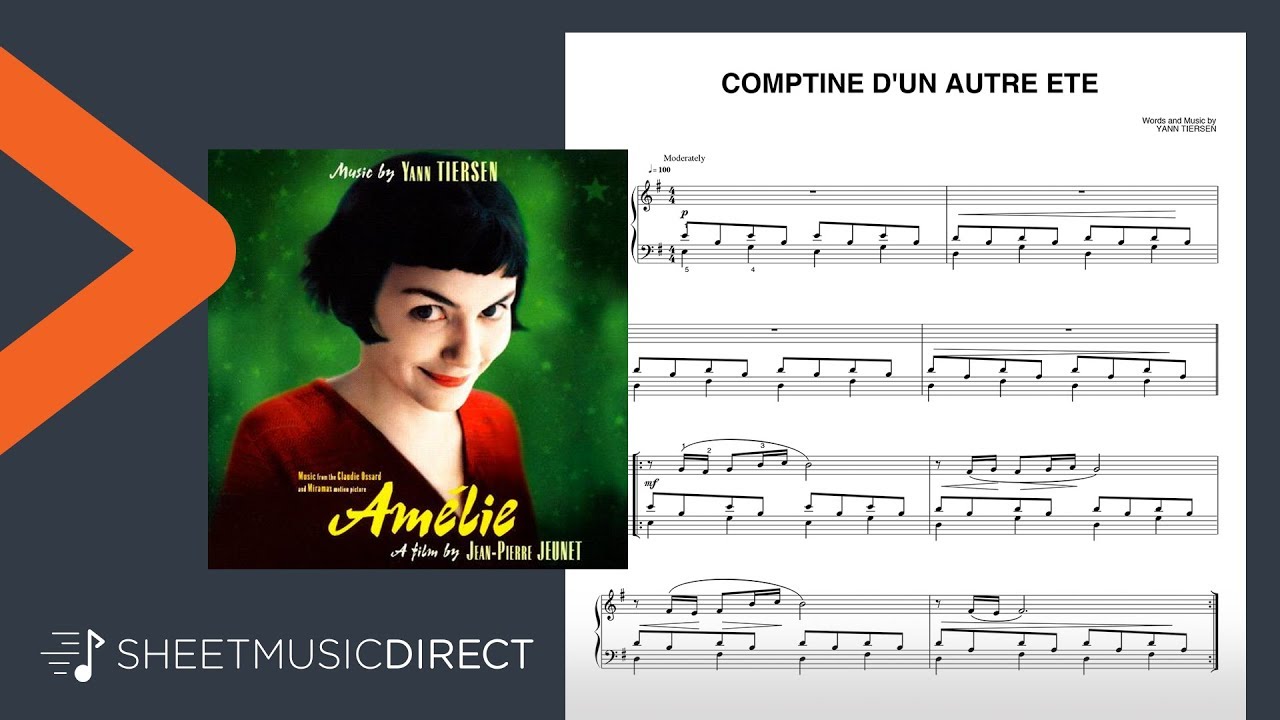 Vejrudsigt Desværre Skjult Comptine d'un autre été (from Amélie) Sheet Music - Yann Tiersen - Piano  Solo - YouTube