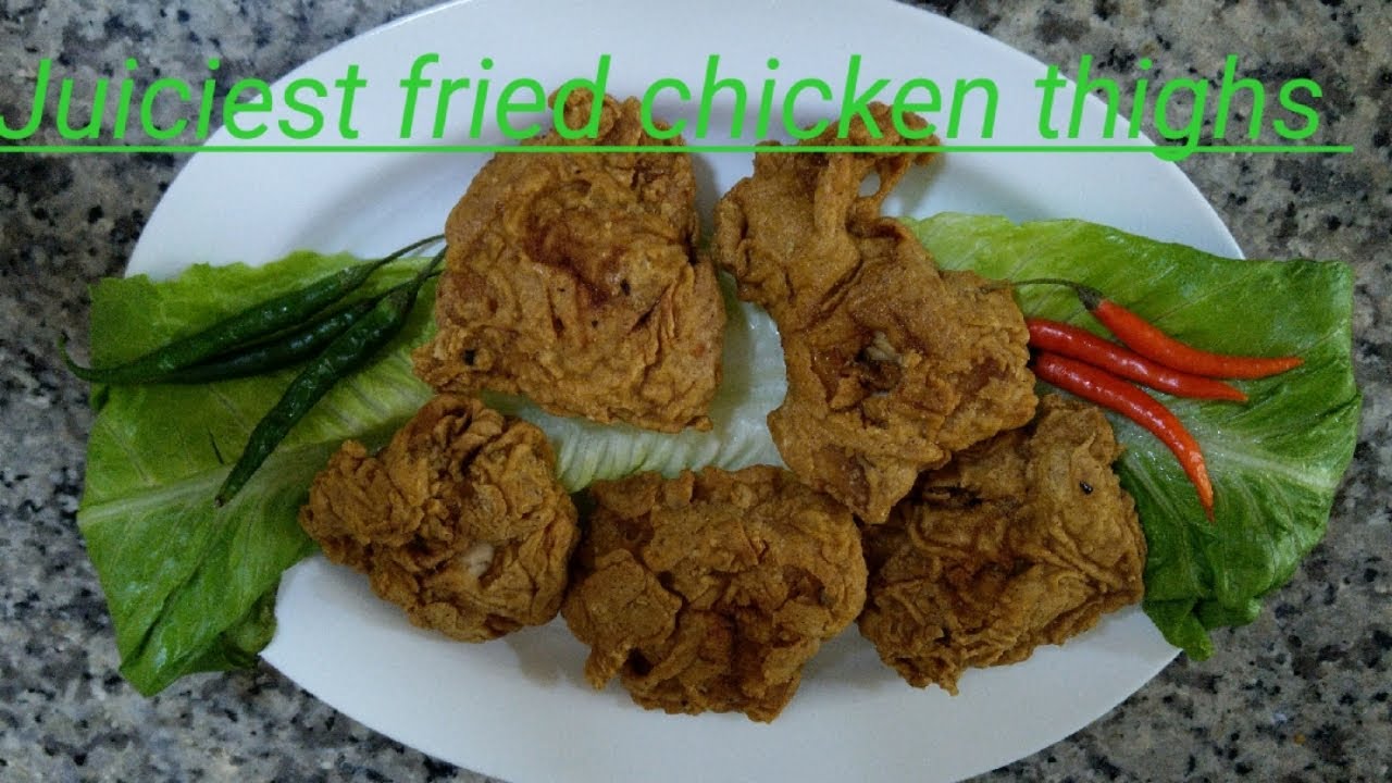 How to cook KFC Fried chicken thighs recipe Brine Solution before frying vlog36 YouTube