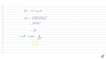Find unit vector in the direction of vector ` - gt a=2 hat i+3 hat j+ hat k` ....