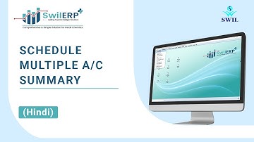 How to Schedule Multiple A/c Summary in SwilERP Pharmacy Software