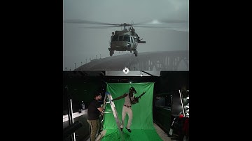 3D Helicopter Animation, Green Screen Before And After VFX #greenscreen #3d #beforeandafter #shorts