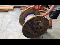 Building Super Cool Benches Made From Discarded Cable Rolls // DIY Recycling Pallet Furniture