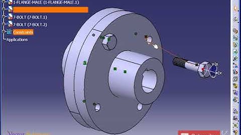 Flange Coupling Assembly - CATIA