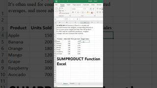 Learn SUMPRODUCT Function in Excel Fast!