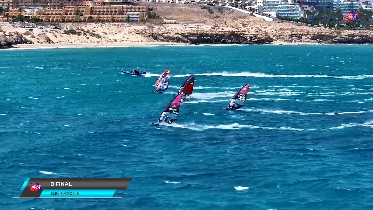 This is crazy windsurfing slalom. Remix of Fuerteventura Windsurf World Cup 2024.