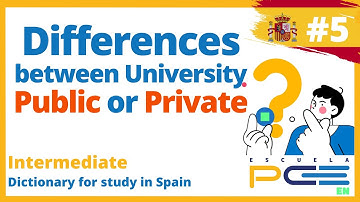 🟡 Differences between public and private universities to Study in Spain ⭐️ Escuela PCE EN
