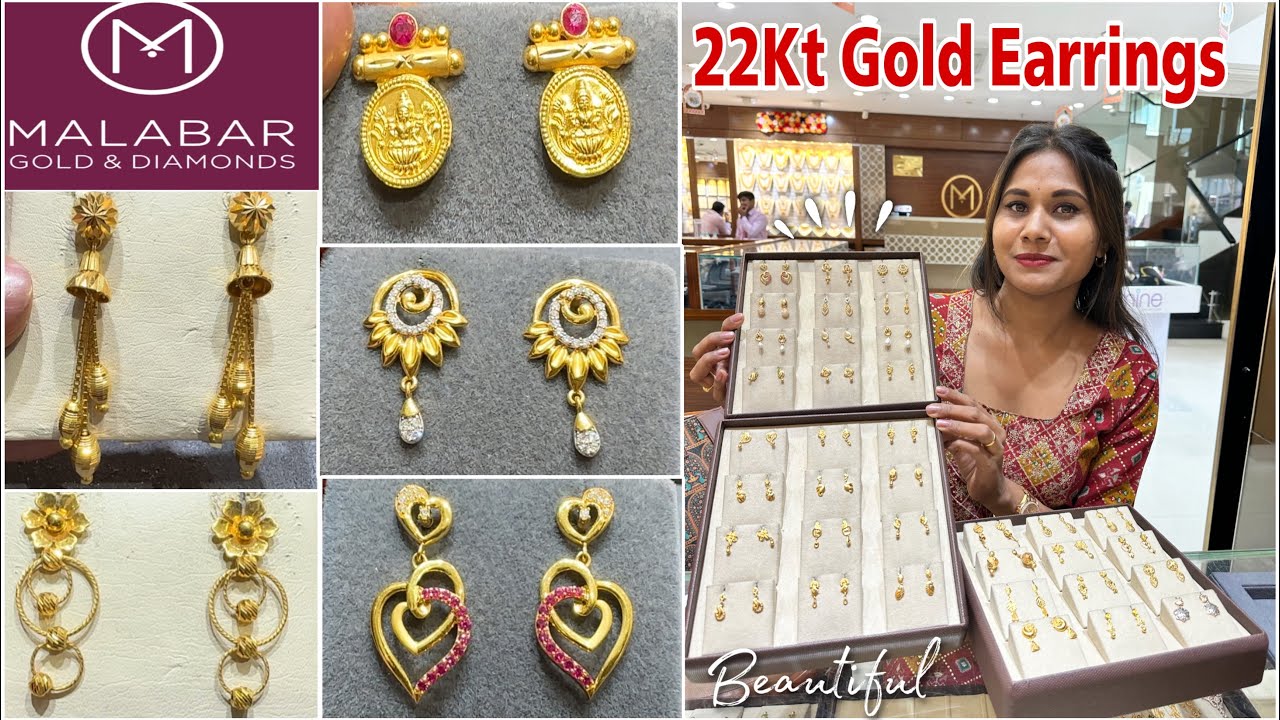916 Gold, White Gold & Diamond Earrings | SK Jewellery Malaysia