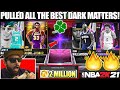 LUCKIEST 2 MILLION VC PACK OPENING WITH GUARANTEED DARK MATTER AND OPAL NEXT PACKS! NBA 2K21 MYTEAM